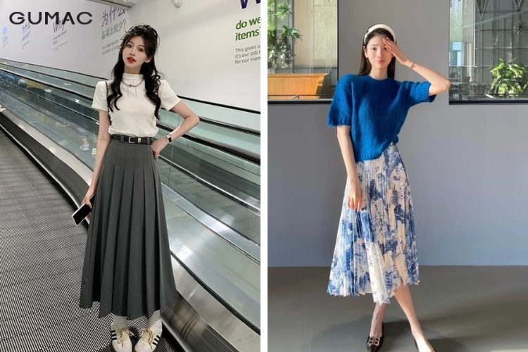 Những mẫu váy xếp ly dài đẹp giá tốt nhất hiện nay